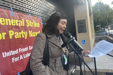 Sang Kil, Professor at SJSU Spoke At The Rally At ILWU International