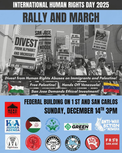 Meet at Federal Building on the corner of 1st St and San Carlos St, San Jose