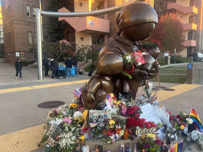 Alberto Rangel Memorial With Flowers