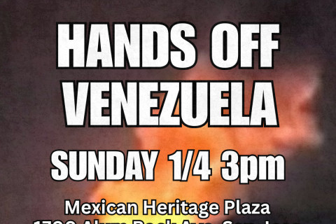 Flyer: Hands Off Venezuela