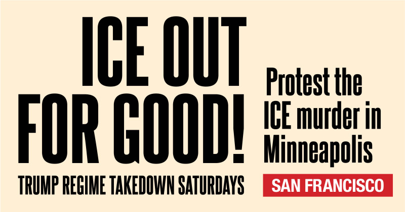 Ice Out For Good! Protest graphic