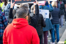 Protesters marched from Capitol Park to Memorial Auditorium in Sacramento during an anti-ICE demonstration on January 10th.