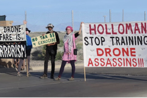 Group photo - Blocking the West Gate at Holloman, April 24, 2024