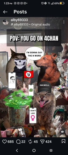 The post is not from the members of B/C, but shows their attitudes