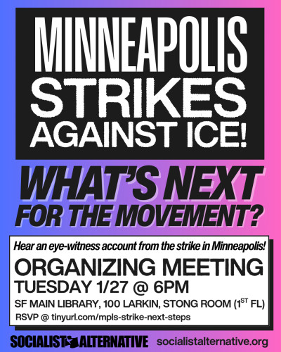 Flyer with organizing meeting information