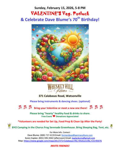 Whiskey Hill Farms
371 Calabasas Road, Watsonville, CA 95076