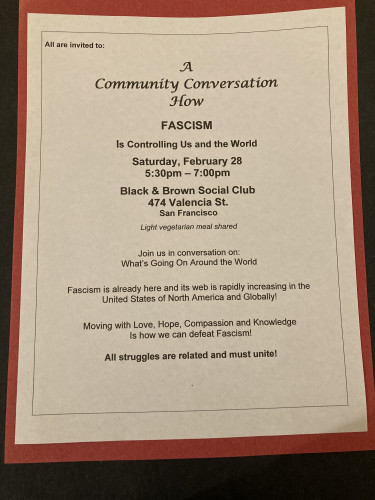 Black &amp; Brown Social Club
474 Valencia St.
San Francisco