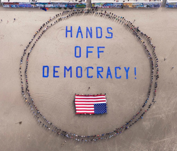 Saturday 3/28: San Francisco: No Kings 3! Human Banner on Ocean Beach