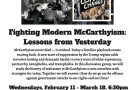 Flier for the Fighting McCarthyism study group