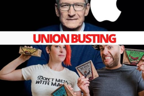 Apple Union Buster Tim Cook Is A Major Union Buster