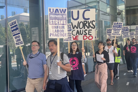 Workers Protested At UCSF Mission Bay