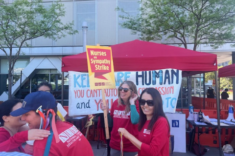 Striking Kaiser Oakland Workers