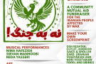 red & green text on a white background alongside a bird with its wings spread wide; wheelchair accessible icon; text duplicated in post