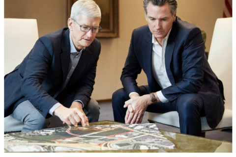 Apple's CEO Tim Cook With CA Gov Gavin Newsom