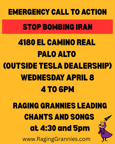 Where: In front of Tesla Showroom 4180 El Camino Real in Palo Alto