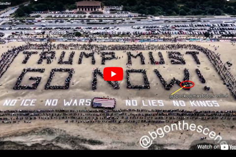 Human Banner SF for No Kings 3 - Over 7000 People!