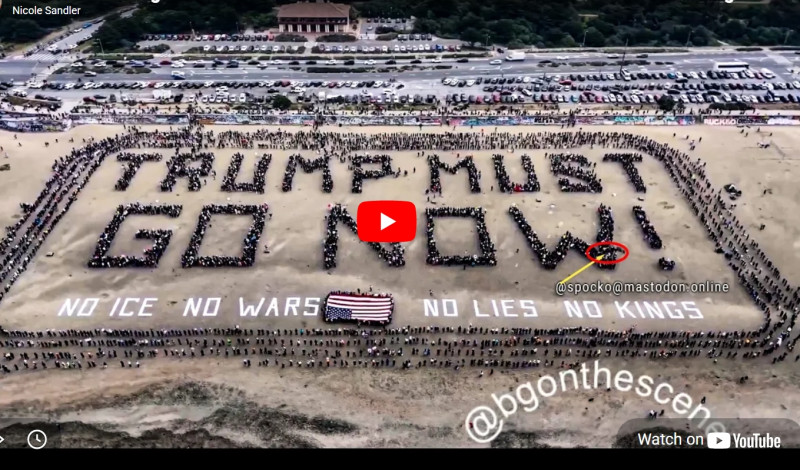 Human Banner SF for No Kings 3 - Over 7000 People!