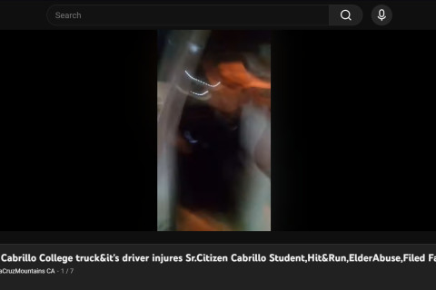 Lupe starts to get out of Cabrillo truck before attacking student victim 