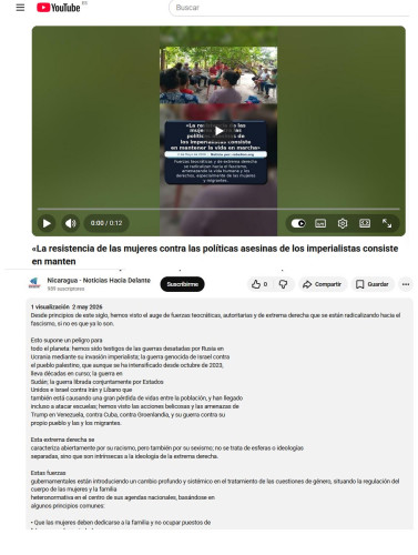 El canal de youtube @NicNoticiasHaciaDelante
