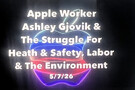 Apple health and safety whistleblower and environmentalist Ashley Gjovik spoke in San Jose about her struggle at Apple to protect her hea...