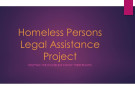 Court Navigation and Local Ordinance Assistance for the Houseless Community