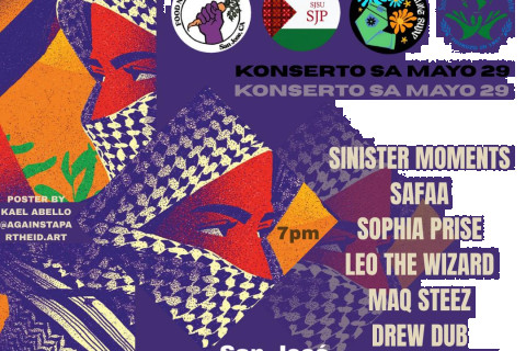 Free Show co-sponsored by SJSU Students for Justice in Palestine, San Jose Food Not Bombs, & San Jose Clothing Swap 