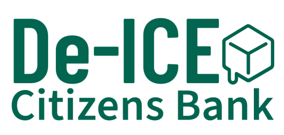 De-ICE Citizens Bank (has a melting ice cube next to "ICE")