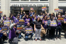 SEIU 1021 Members Rally At Michael Baxter Larkin Street Youth Center and Clinic