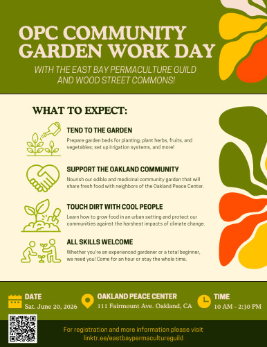 June 20th OPC Garden Work Day flyer