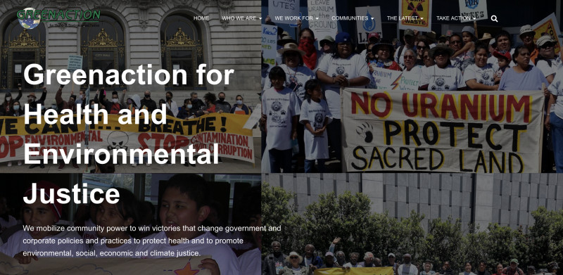 Greenaction homepage screenshot