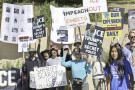 Large Mill Valley protest against ICE financing Citizens Bank followed up next day with action at Marin County Jail