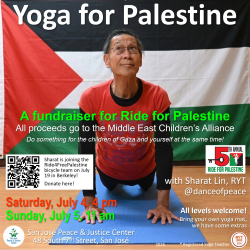 Yoga for Palestine flyer