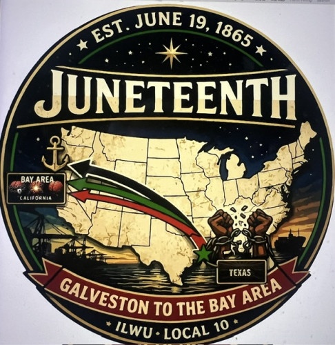 ILWU 10 Emblem For Juneteenth