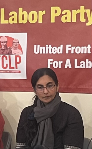 Khashama Swawant Speaking In San Francisco At UFCLP United Front Meeting