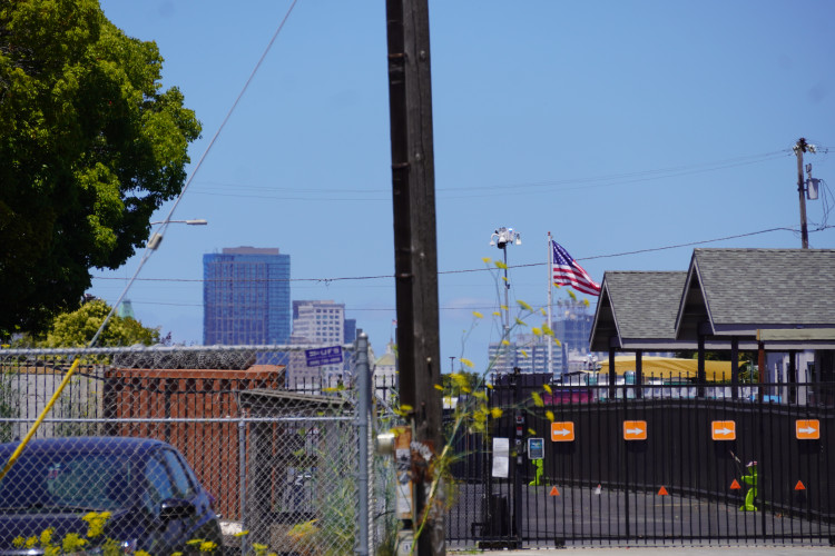 D3 monitoring and strobing the area from within Latitude High school, 2045 Derby Ave, Oakland CA 94601.