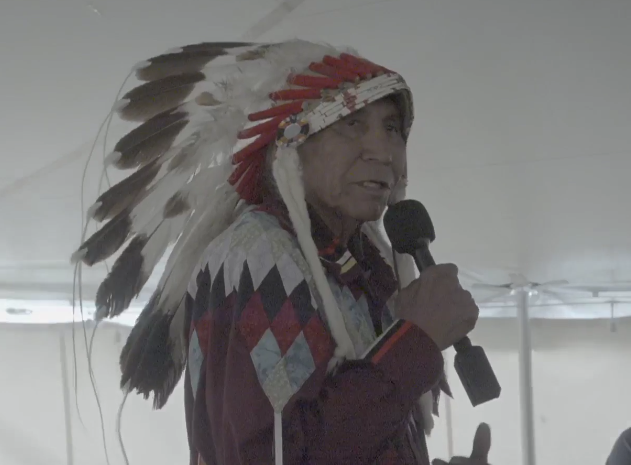 Indigenous leaders and young people joined Lakotas and spoke on maintaining the traditional ways, and protecting the natural world, at Wo...