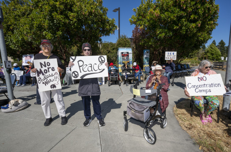 Mill Valley Seniors for Peace have demonstrated continuously on a Mill Valley street corner since 2003, at first against the looming Iraq...