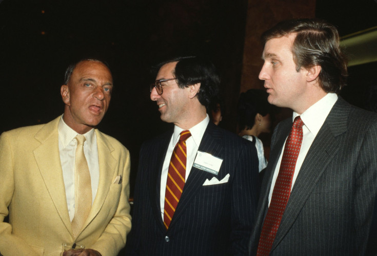 Photo of Donald Trump with magazine editor Edward Kosner, center, and Roy Cohn, a Trump mentor and lawyer whose clients included bosses o...