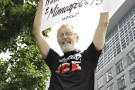 Protest at “asset” manager building draws an equal number of police
