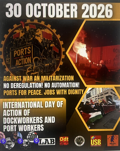 Global Dockers Strike Against Imperialist War, Genocide & Attacks On Workers Globally