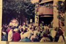A 1999 protest in front of KPFA. Lynda Carson photo.