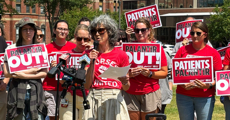 The National Nurses Union is organizing a national day of action to demand the removal of Palantir for it's attack on healthcare workers,...