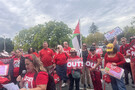 CNA President Michelle Gutierrez Vo, RN   Speaking At Palantir Rally