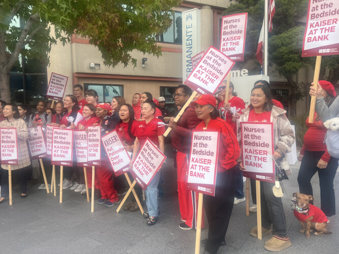 NNU CNA Nurses Rallied Against Palantire\ & AI In San Francisco