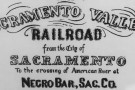 1854 Survey Map for Sacramento Valley Railroad