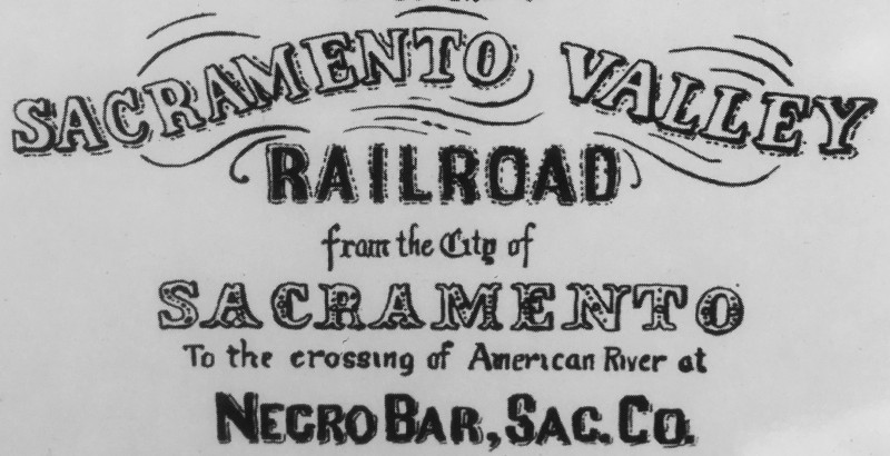 1854 Survey Map for Sacramento Valley Railroad