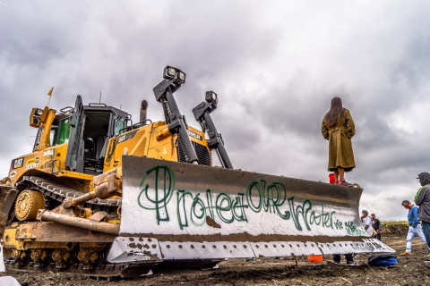 Standing Rock: Protecting the water in September of 2016. Photo by Rob Wilson.