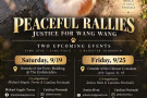 Justice for Wang Wang flyer for San Francisco Event