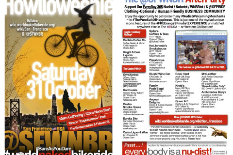EveryDay/365 NudistWelcomingMerchants & HOWLloweenie SF World Naked Bike Ride&AfterParty