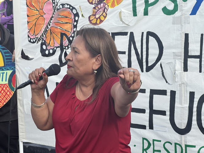Salvadoran Activist Speaks Out At Haitian Rally Connecting That Community With Deportations